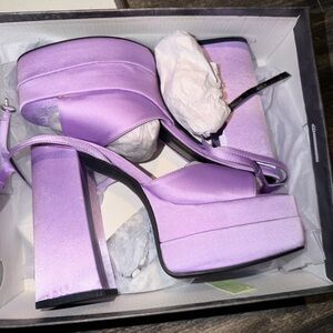 AKIRA Lavender Platform Heels